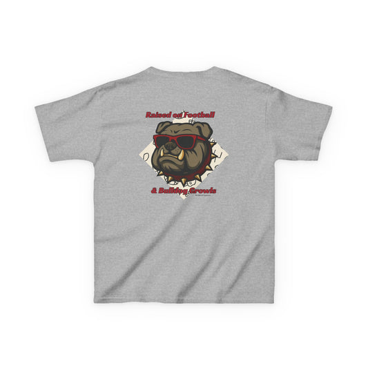 Raised on Football & Bulldog Growls Tee  Southern Shirt