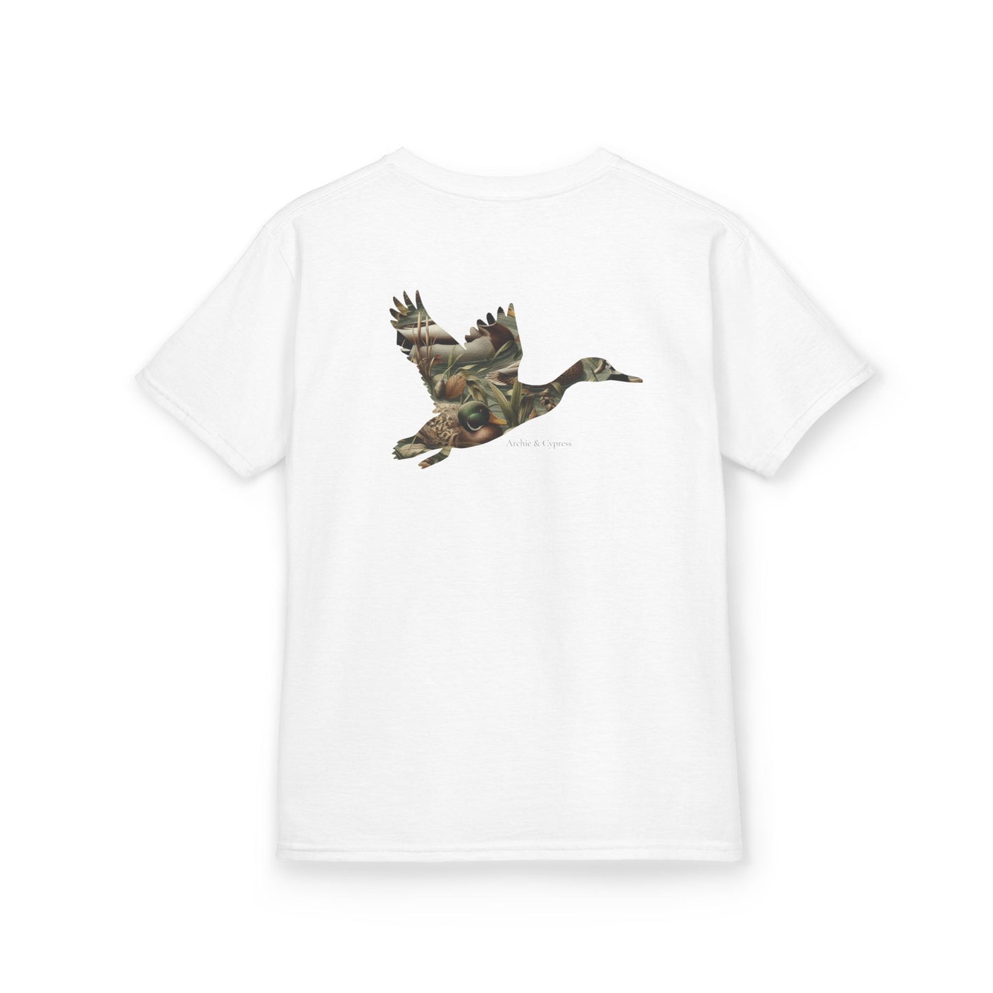 Camo Duck Silhouette Youth T-Shirt – Outdoor Hunting & Fall Farm Style by Archie & Cypress