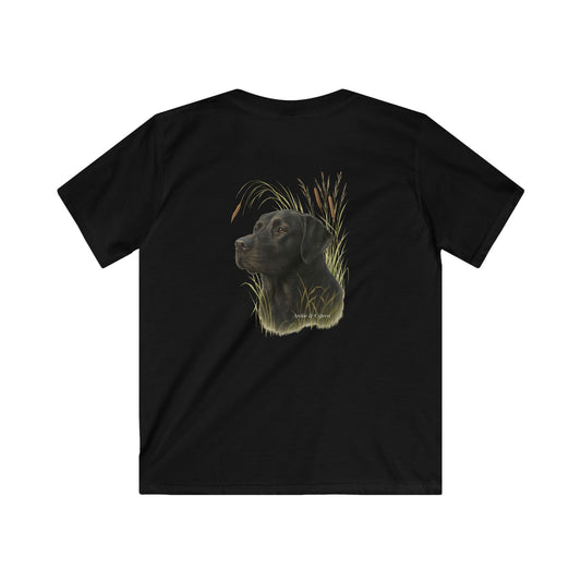 Kids Tee with Black Lab Design