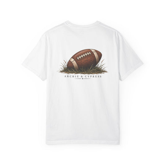 Football Graphic T‑Shirt — Archie & Cypress Vintage Ball Design