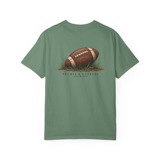 Football Graphic T‑Shirt — Archie & Cypress Vintage Ball Design