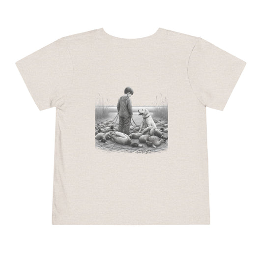 Toddler Tee - Boy and Lab with Decoys Design