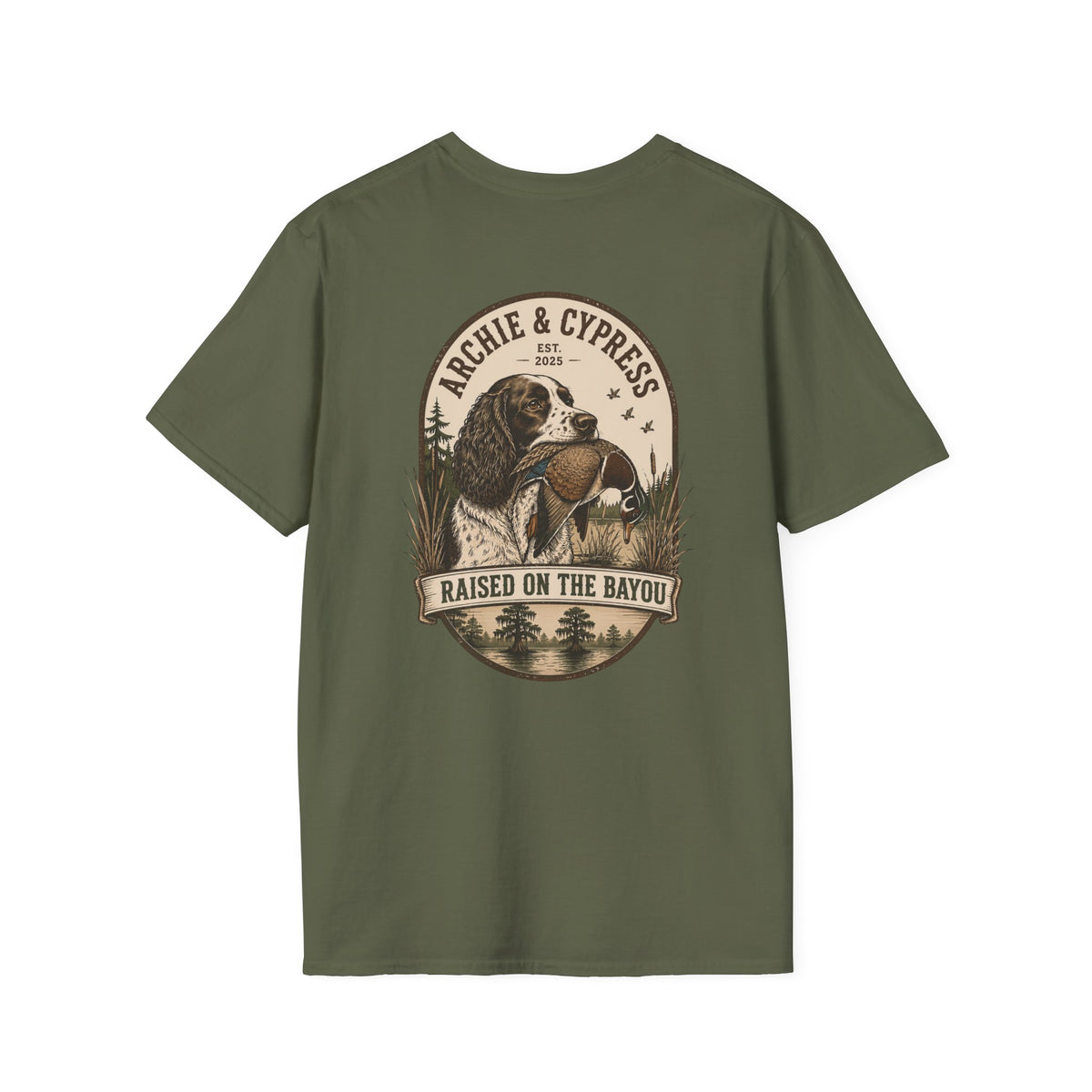 Vintage Springer Spaniel Badge Back | Unisex T-Shirt
