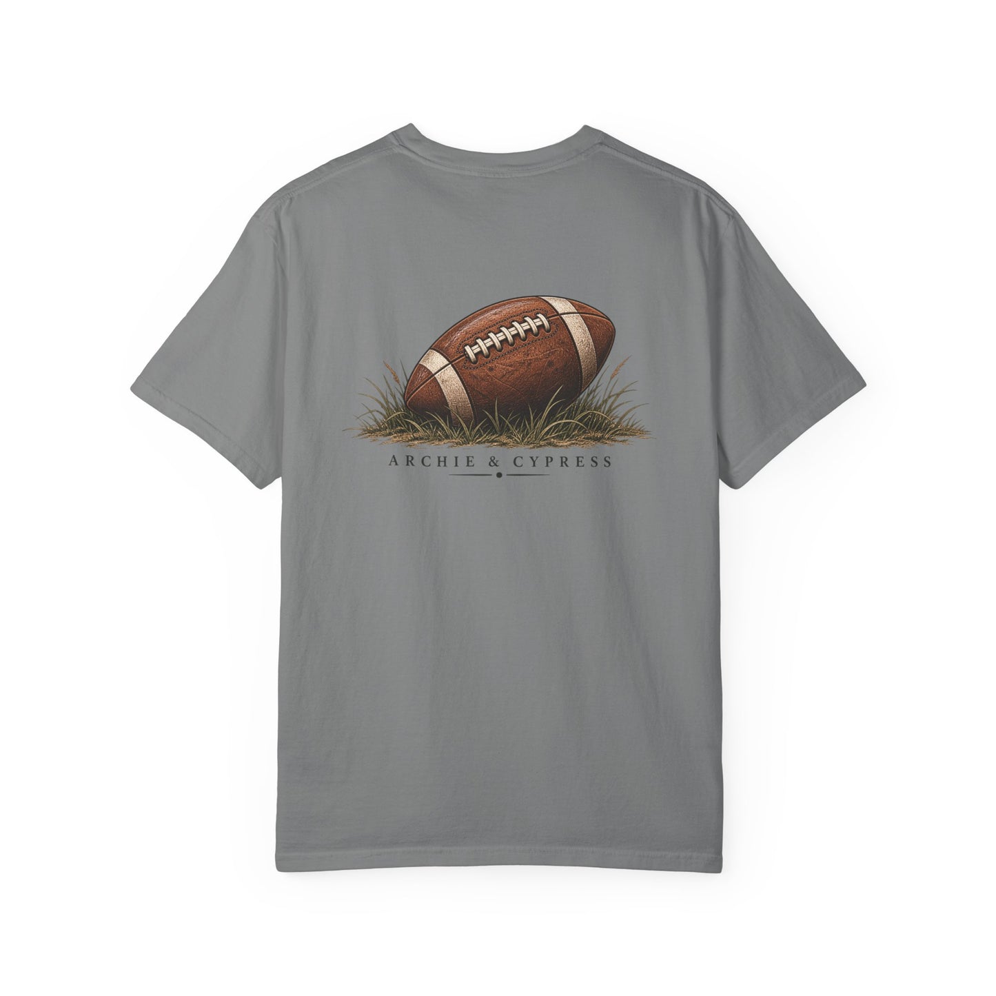 Football Graphic T‑Shirt — Archie & Cypress Vintage Ball Design