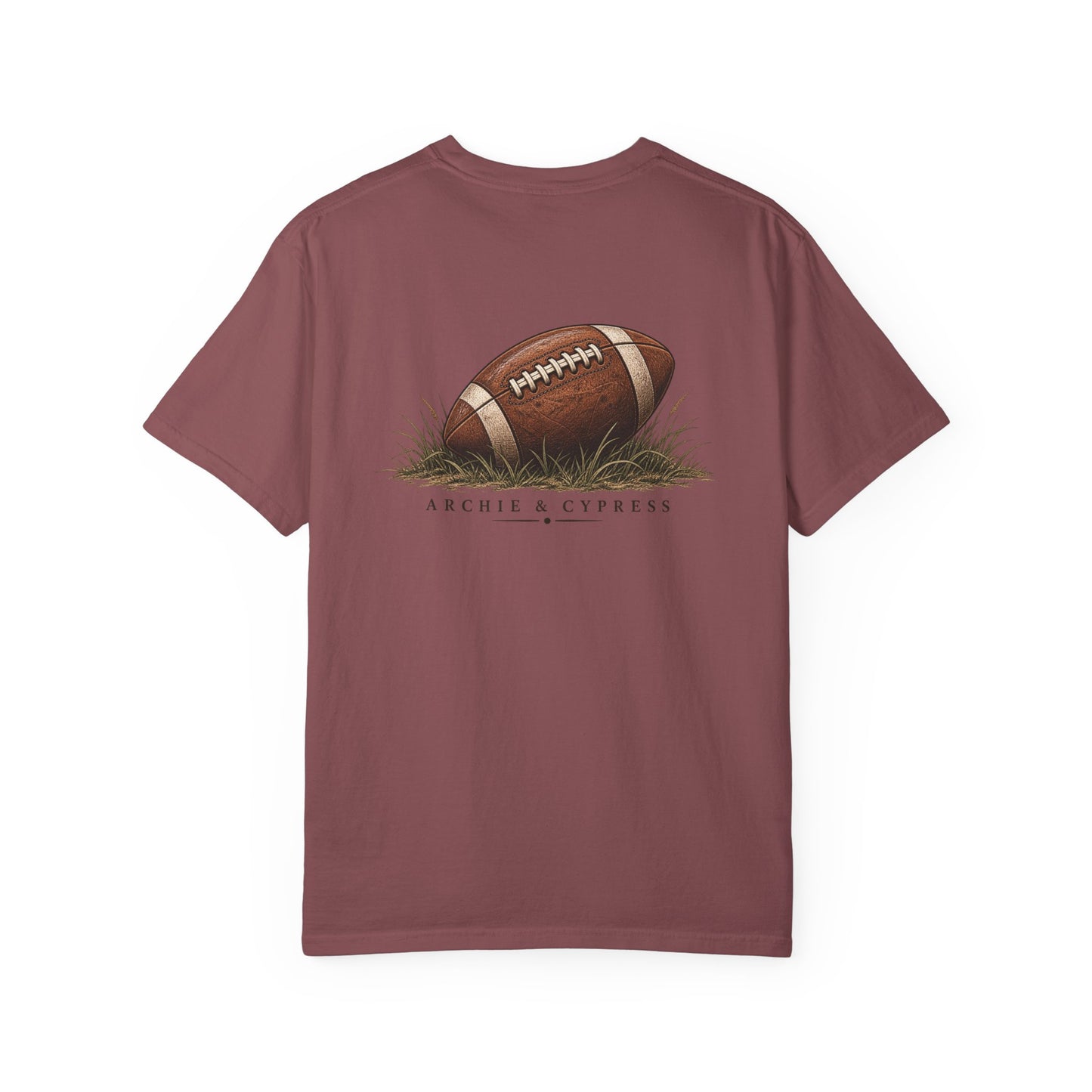 Football Graphic T‑Shirt — Archie & Cypress Vintage Ball Design