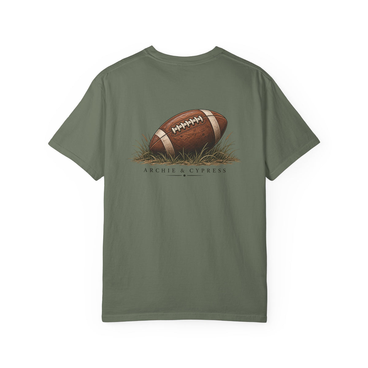 Football Graphic T‑Shirt — Archie & Cypress Vintage Ball Design