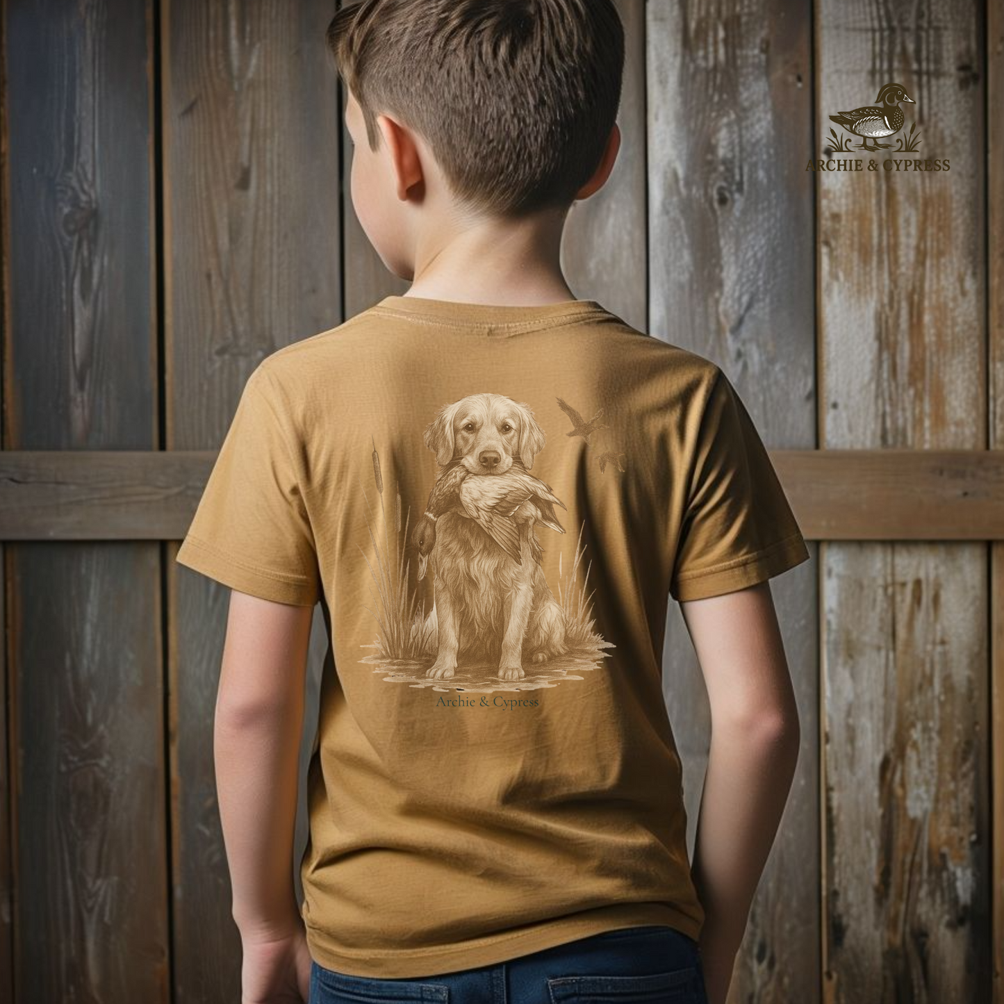 Kid's Tee Retriever & Duck Print