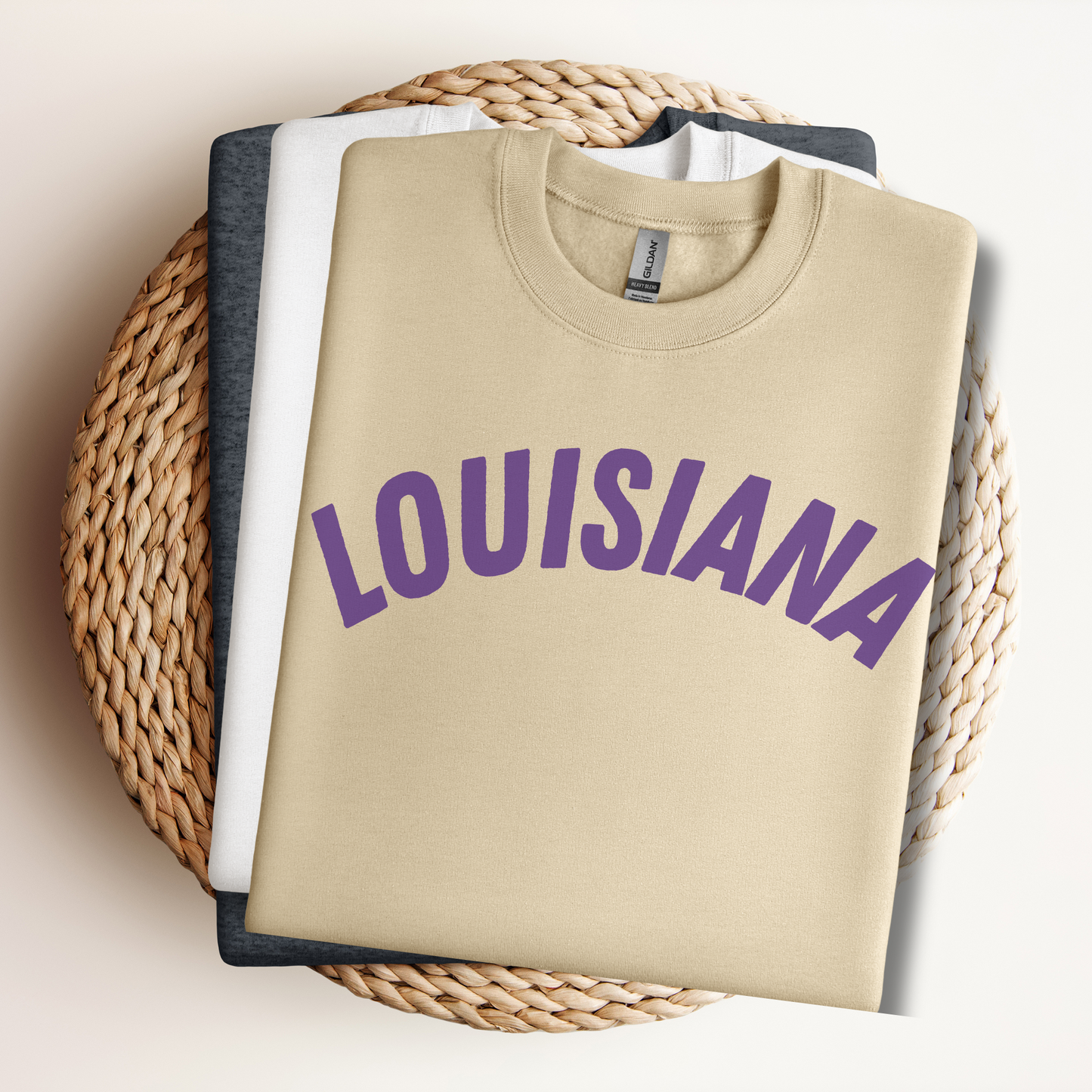 Louisiana Sweatshirt, Purple and Gold Crewneck, College Football Game Day Sweater, Unisex Louisiana Pride Top, Southern Tailgate Outfit