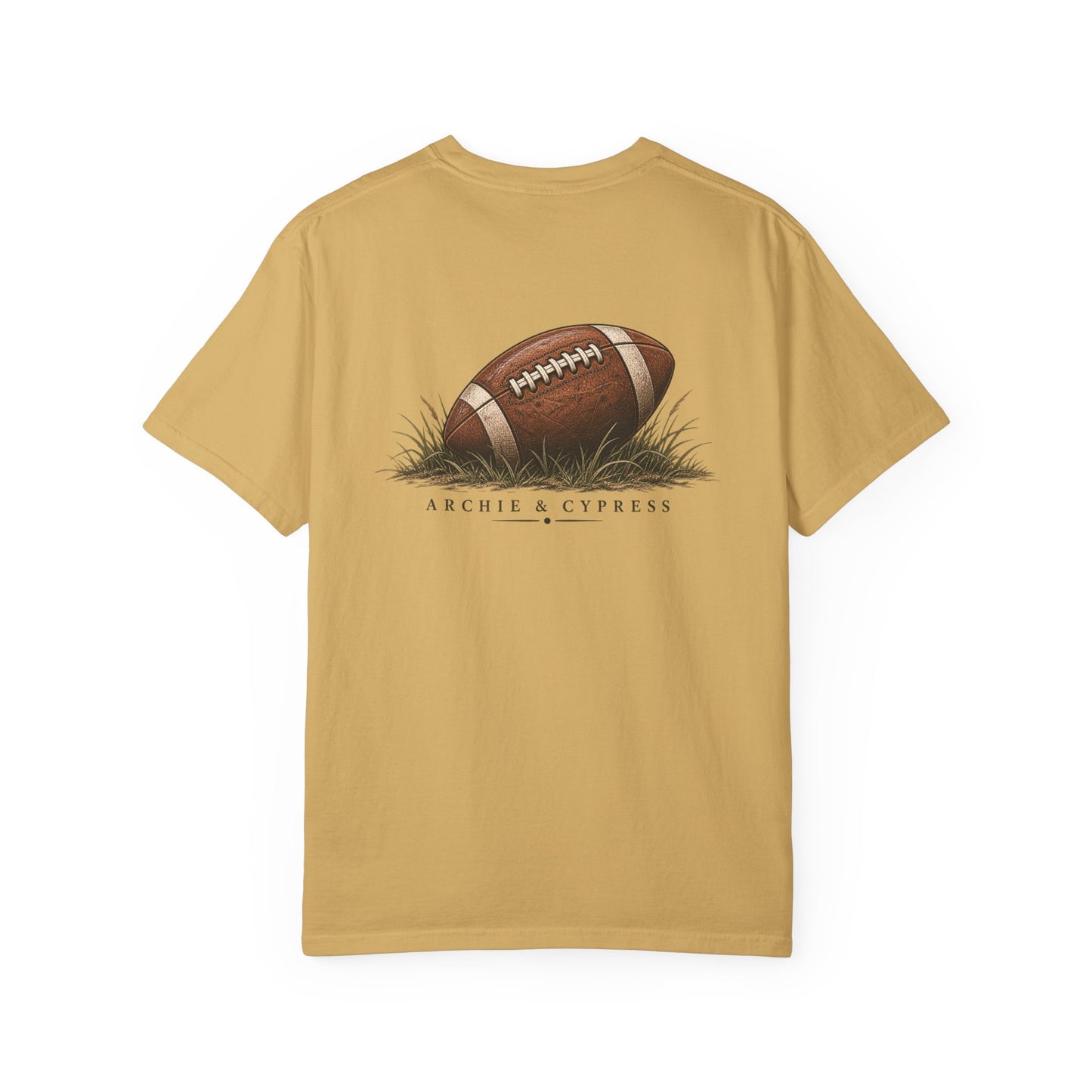 Football Graphic T‑Shirt — Archie & Cypress Vintage Ball Design