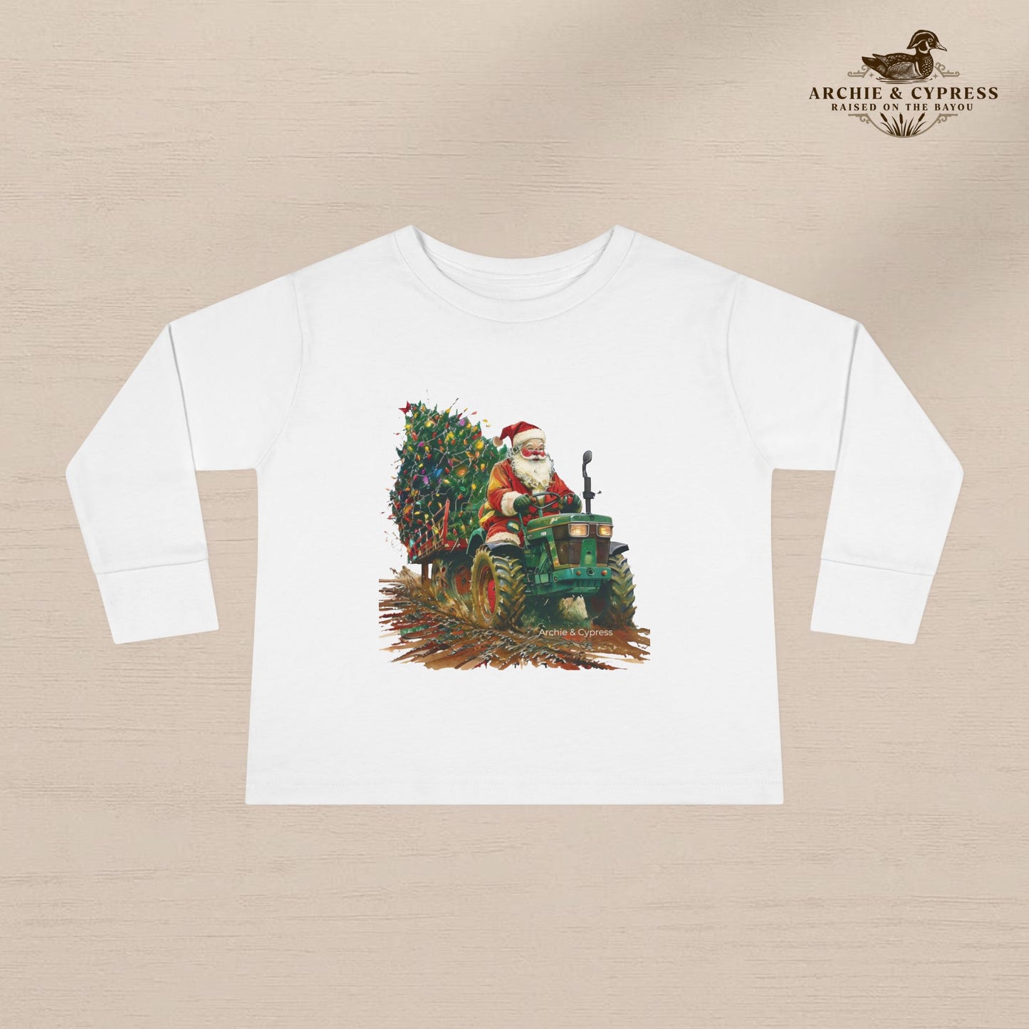 Toddler Christmas Tractor Shirt