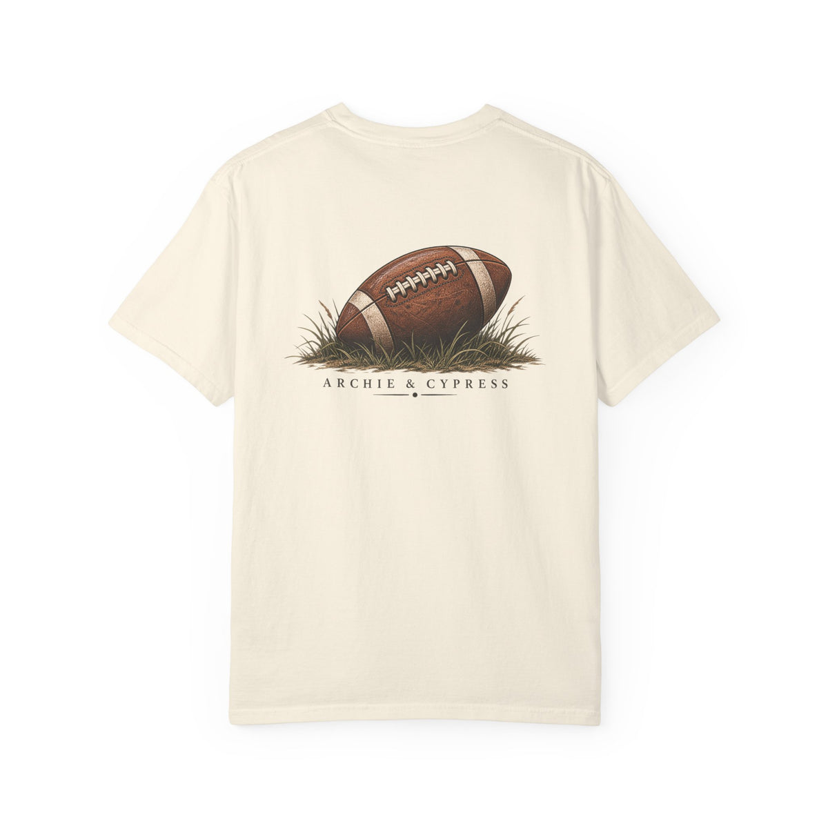 Football Graphic T‑Shirt — Archie & Cypress Vintage Ball Design