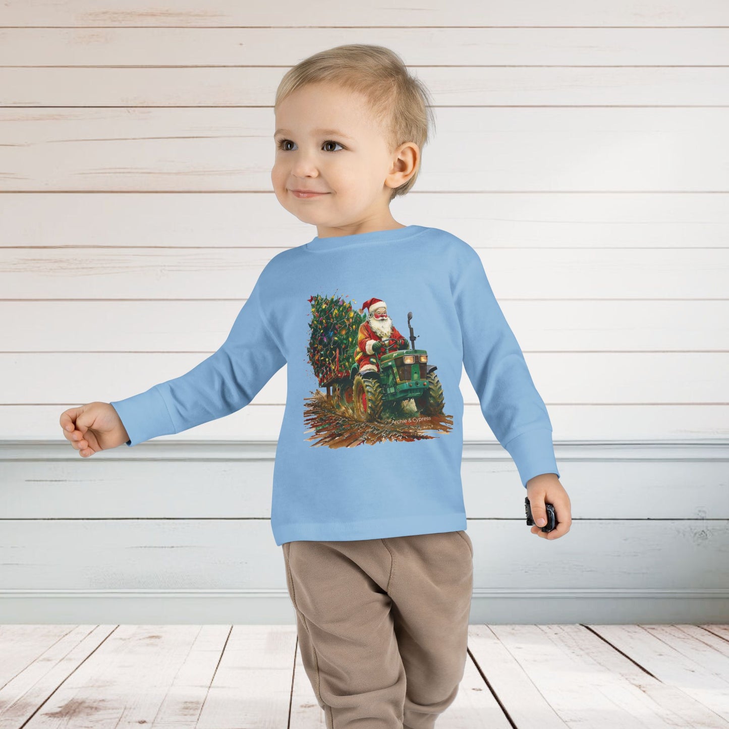 Toddler Christmas Tractor Shirt