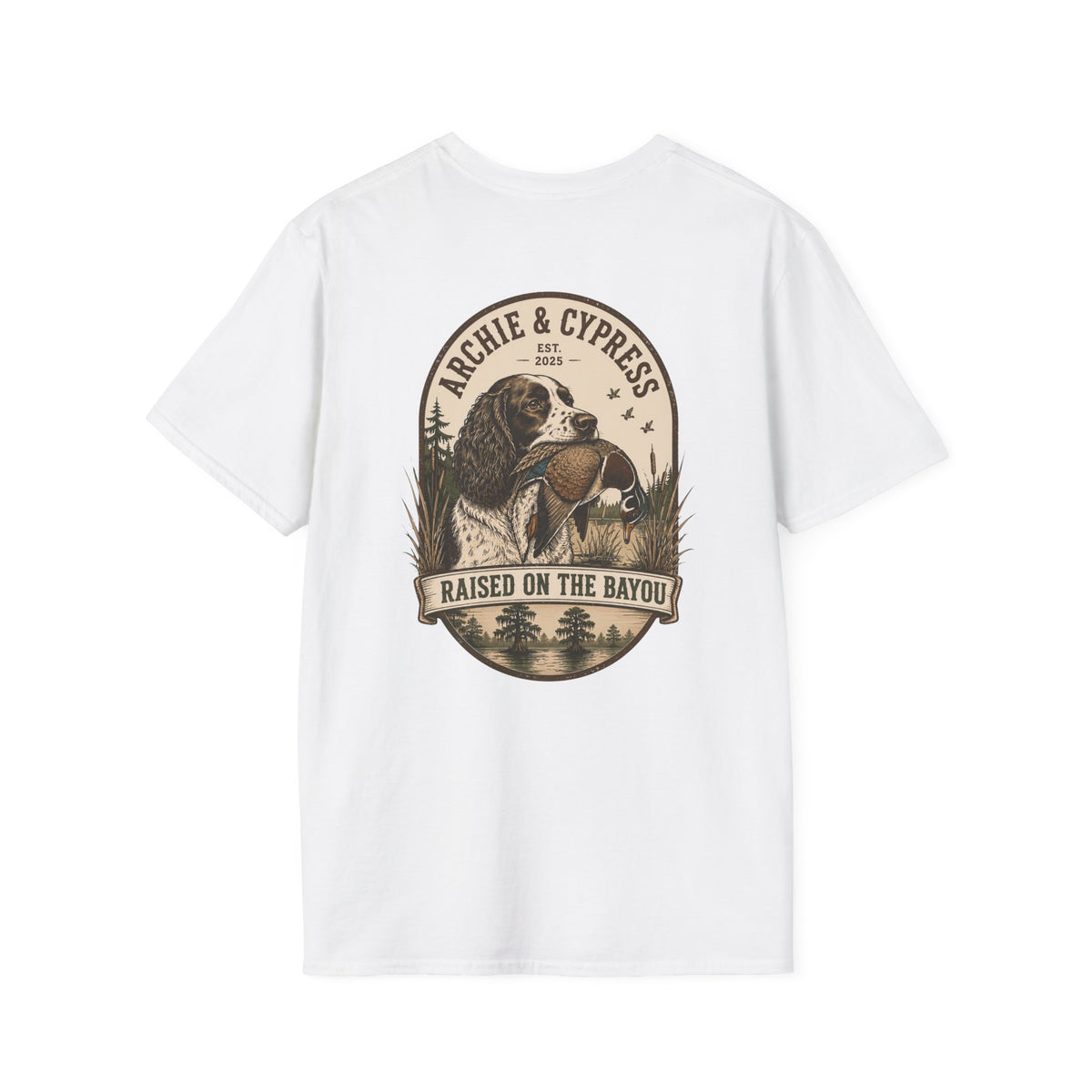 Vintage Springer Spaniel Badge Back | Unisex T-Shirt
